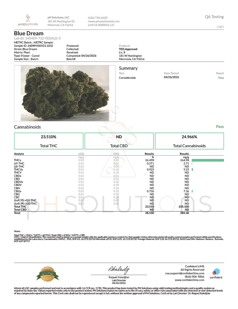 Blue Dream 1g THC-A Hemp Flower