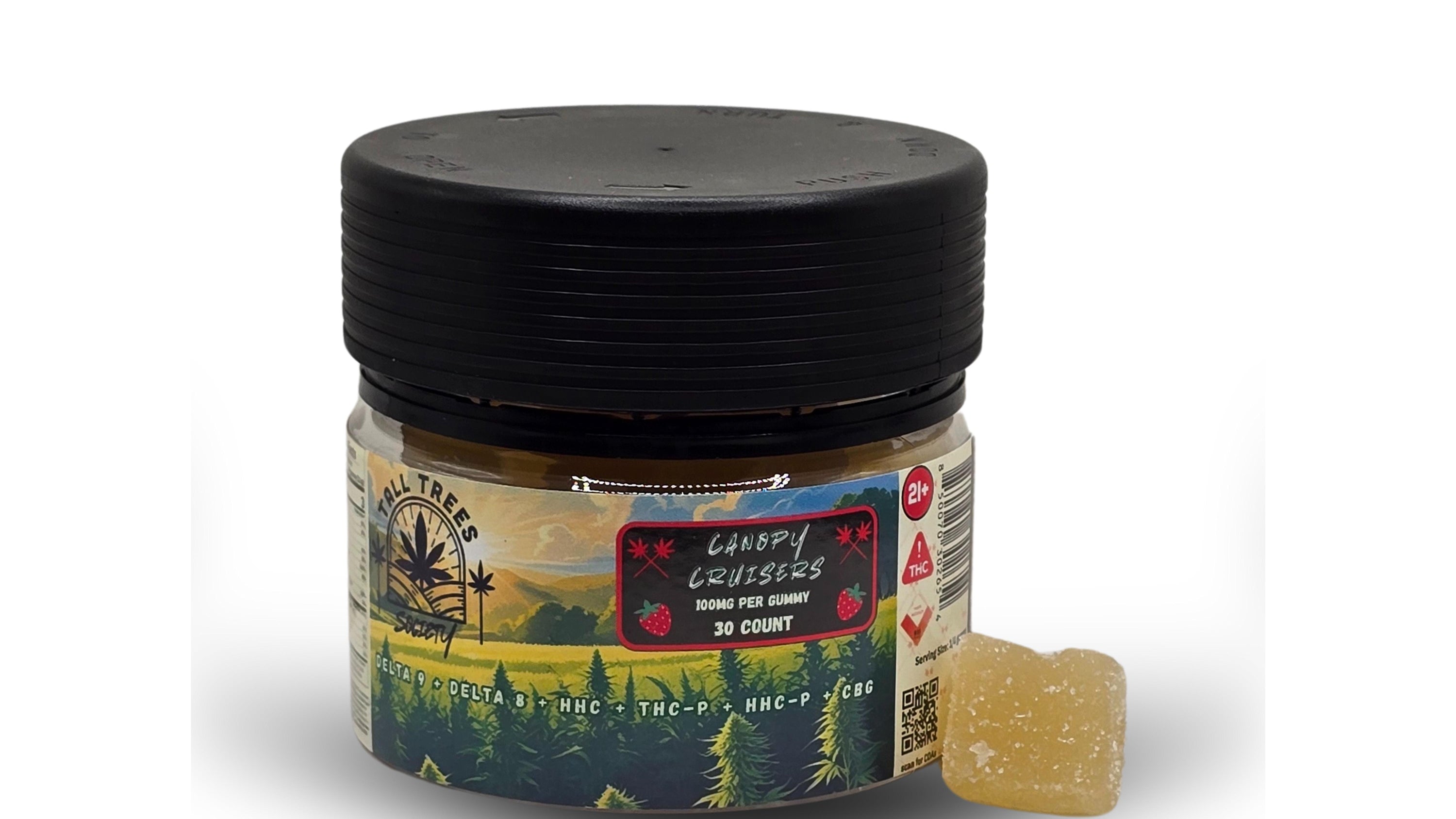 30CT 100MG Canopy Cruiser Gummies- Strawberry
