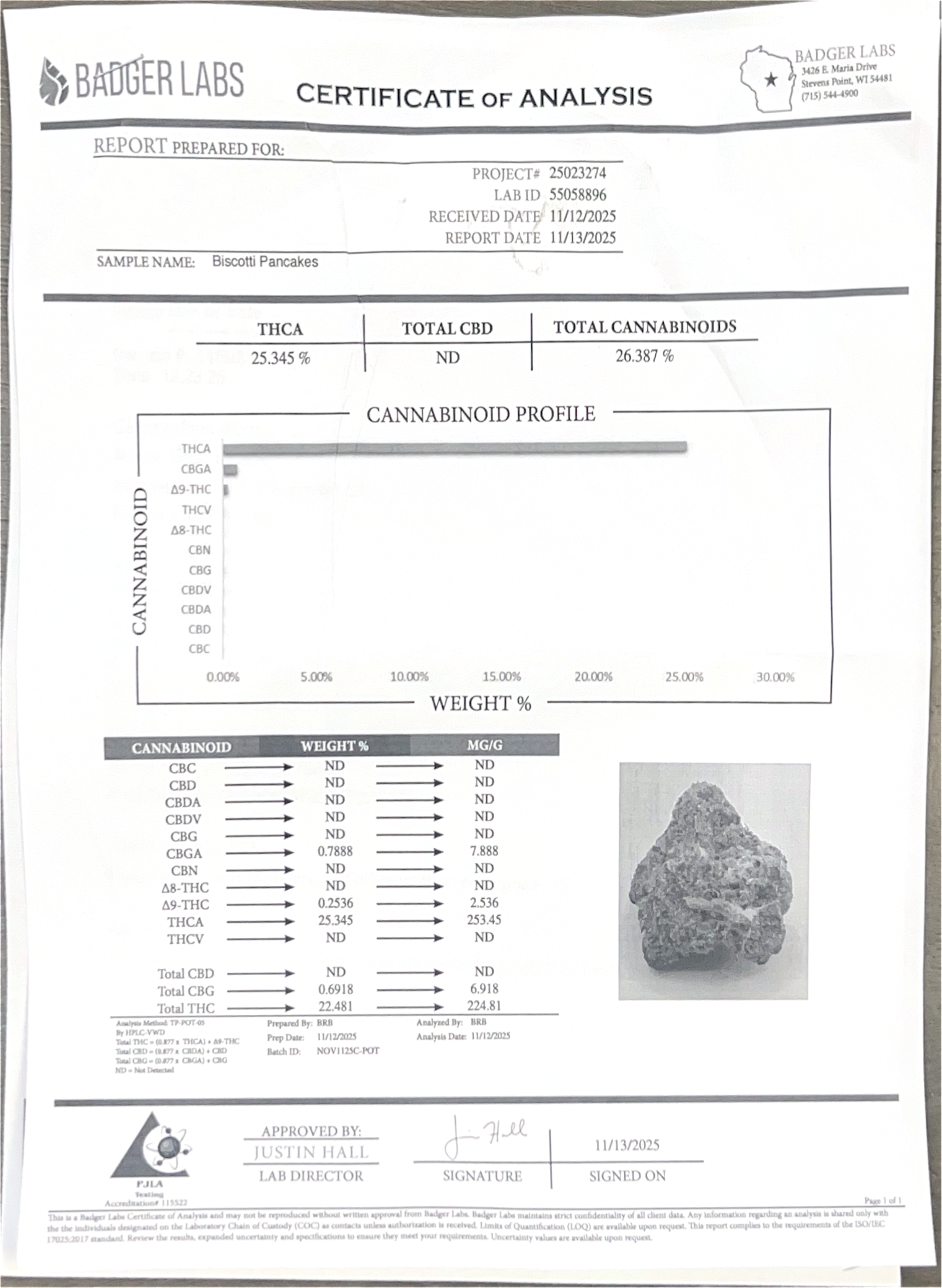 Premium Small Batch 1G THC-A Flower: Biscotti Pancakes