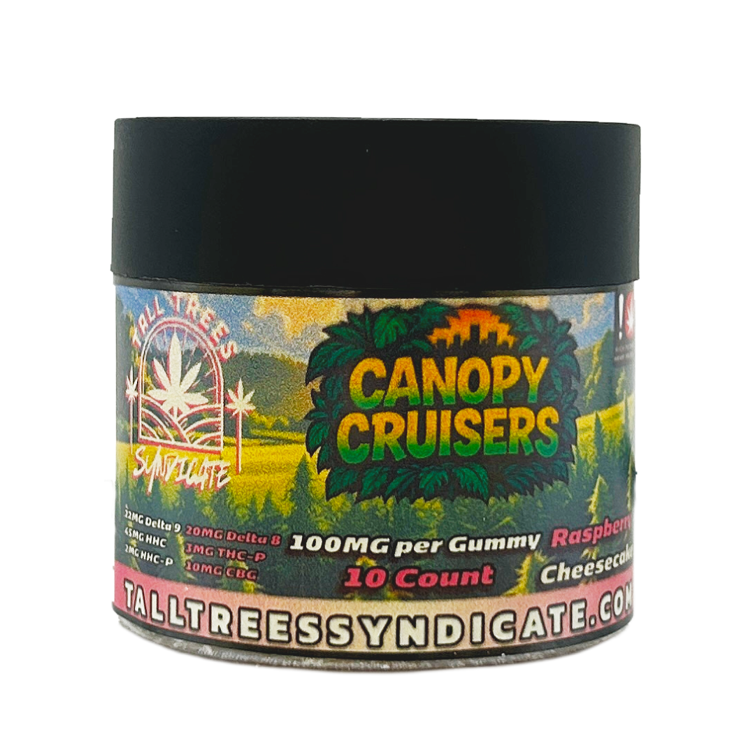 10CT 100MG Canopy Cruiser Gummies- Raspberry Cheesecake