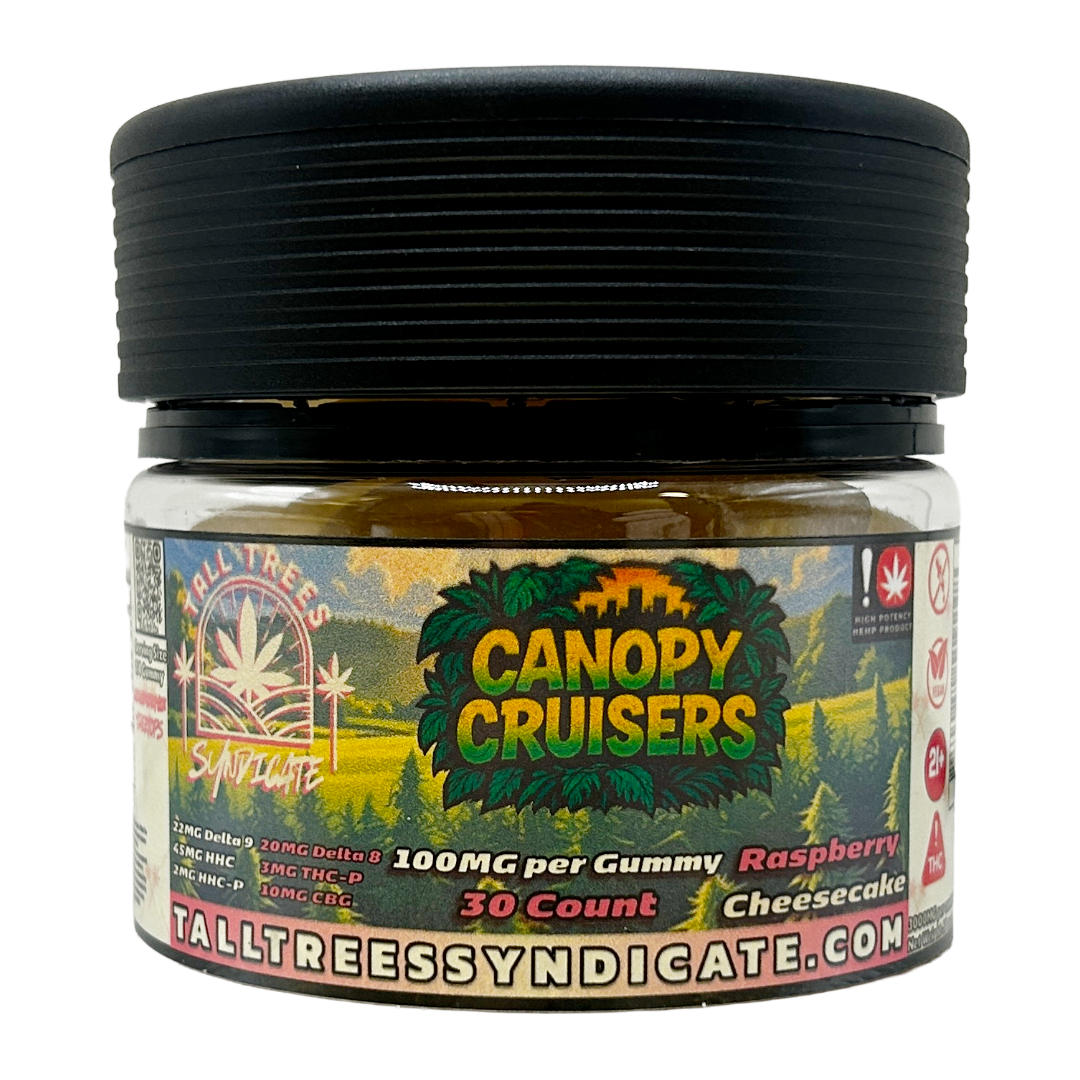 30CT 100MG Canopy Cruiser Gummies- Raspberry Cheesecake