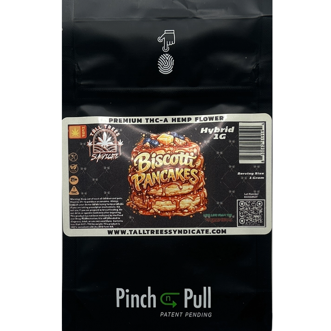 Premium Small Batch 1G THC-A Flower: Biscotti Pancakes