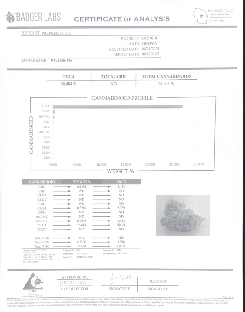 Premium Small Batch 14G THC-A Flower: Key Lime Pie