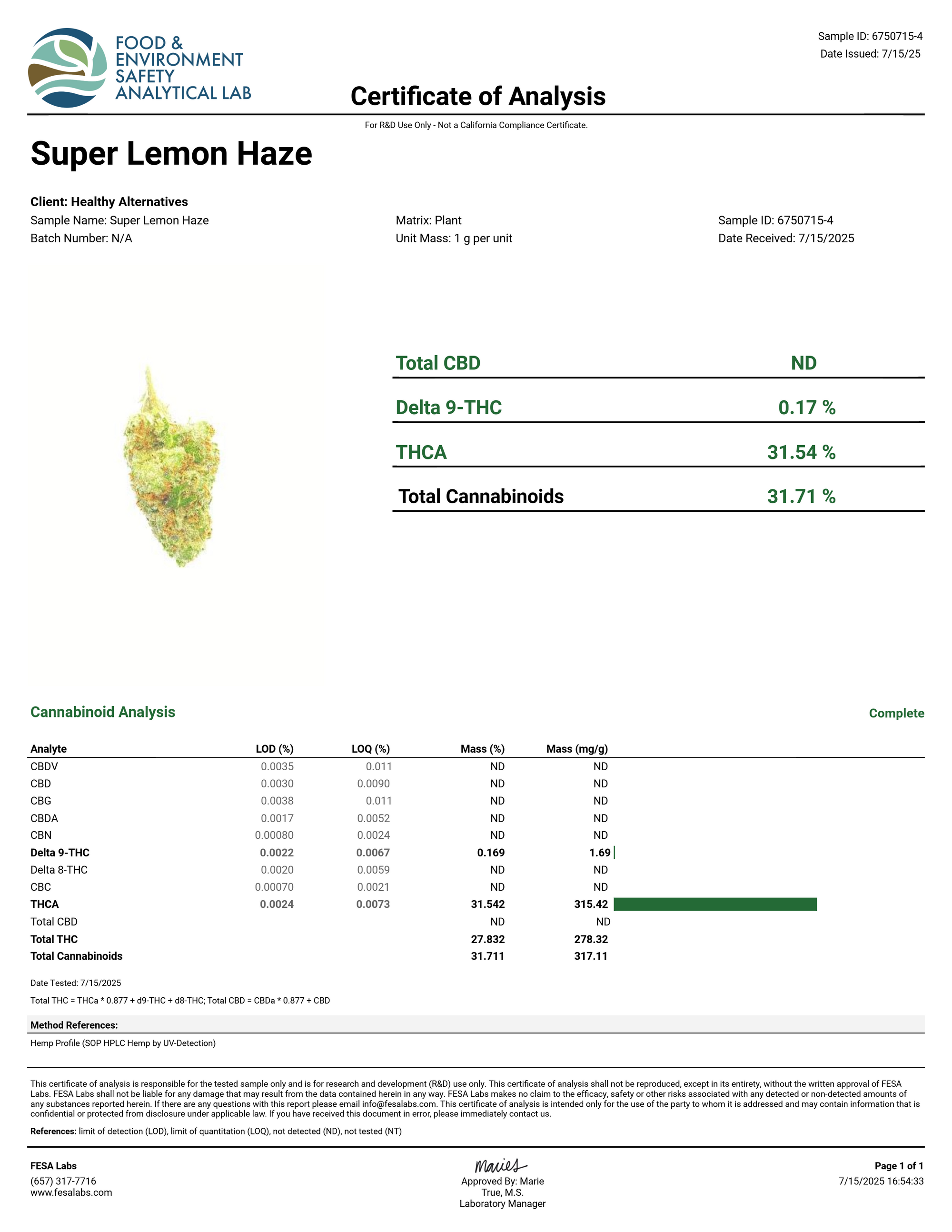 Super Lemon Haze THC-A Hemp Flower