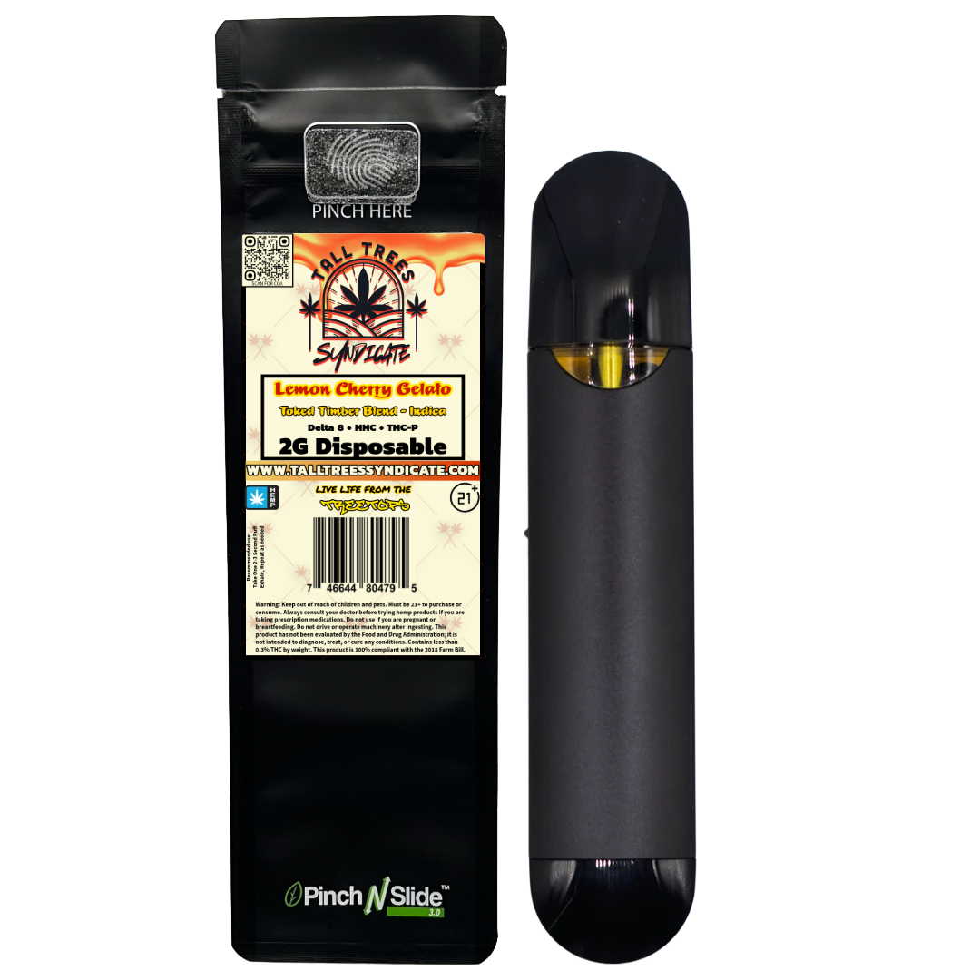 Lemon Cherry Gelato Torched Timber Blend Disposable 2G