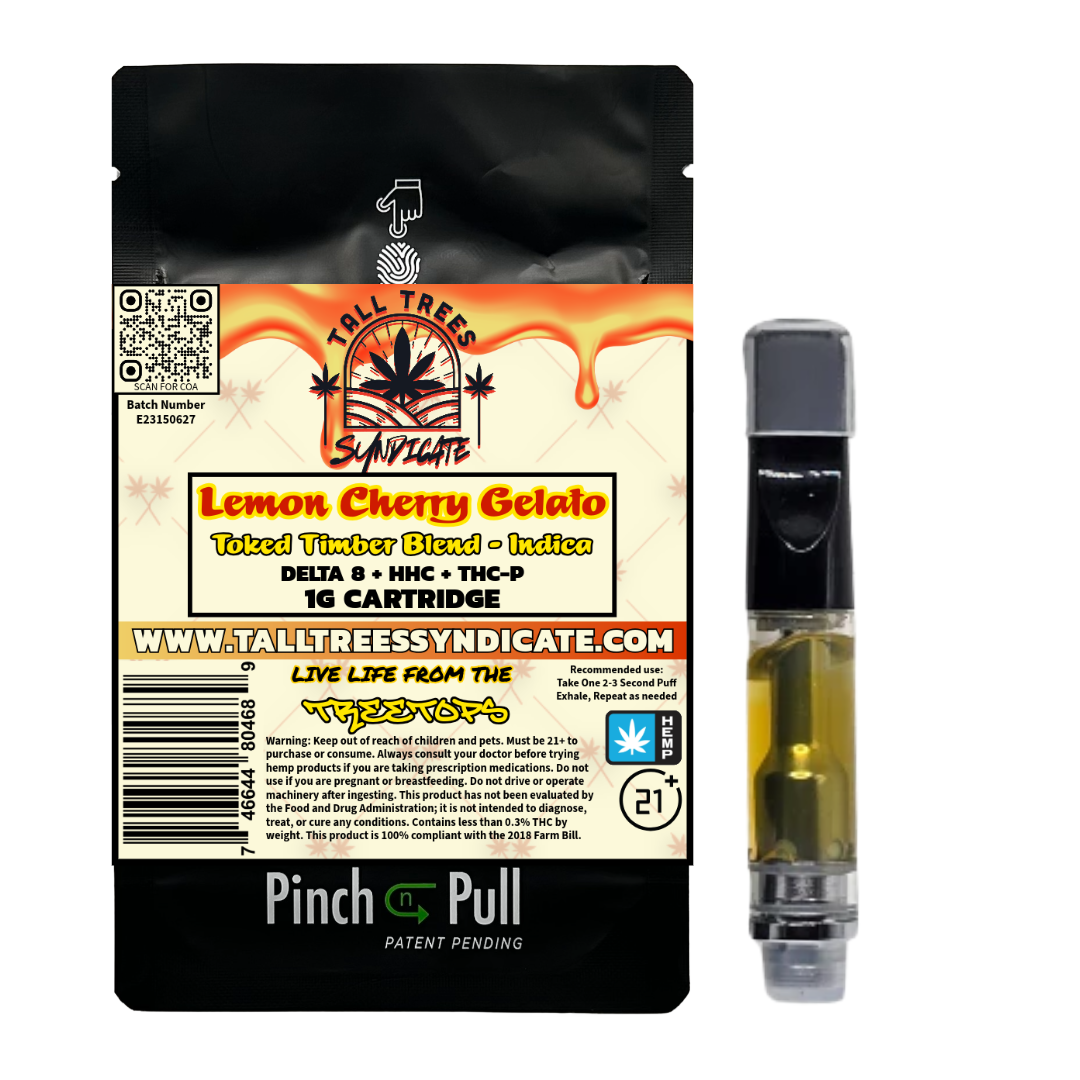 Lemon Cherry Gelato Torched Timber Blend Cartridge 1G