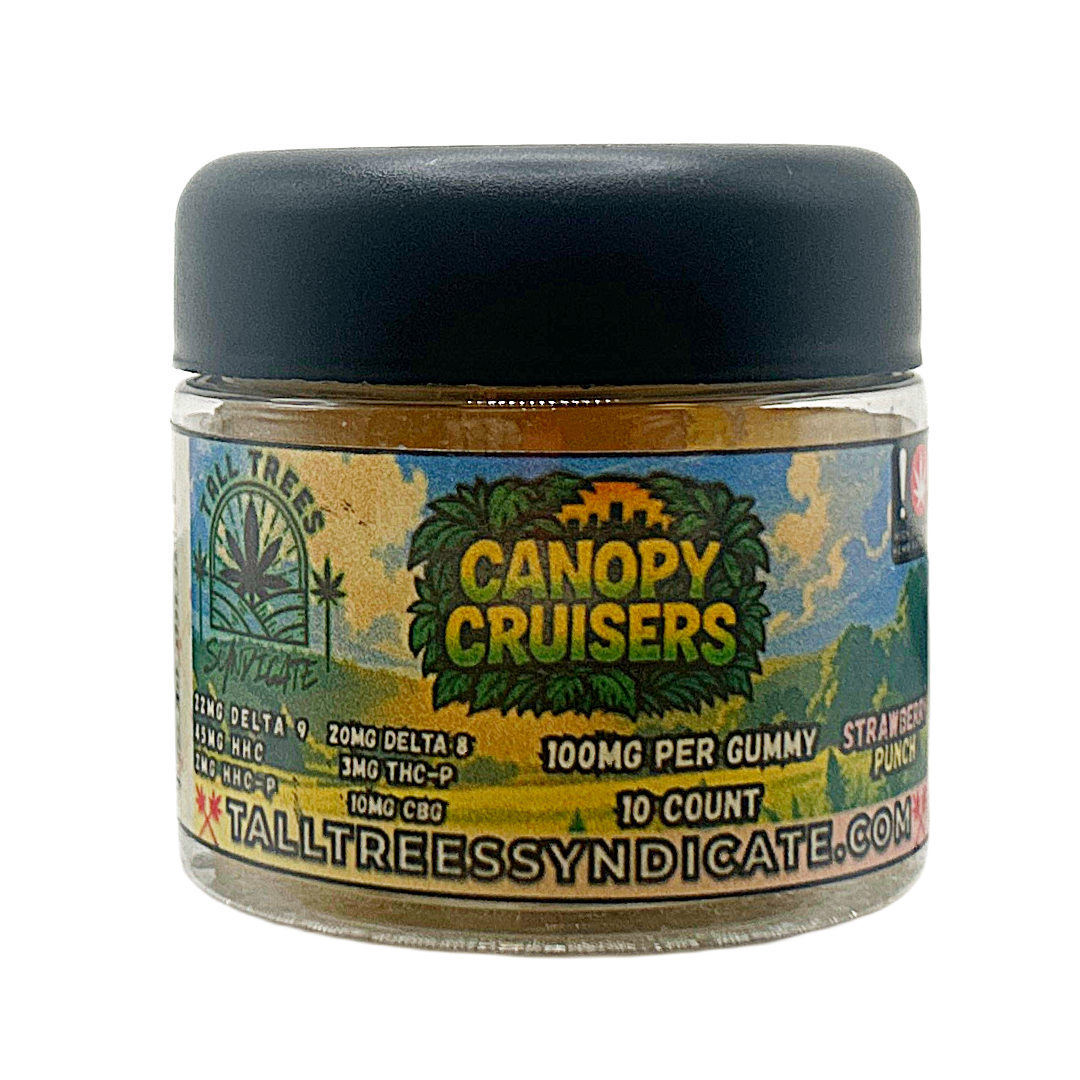 10CT 100MG Canopy Cruiser Gummies- Strawberry Lemonade
