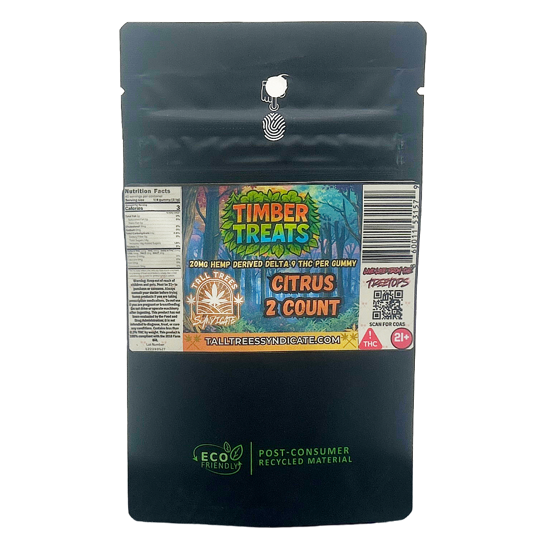 2CT 20MG D9 Citrus Gummies